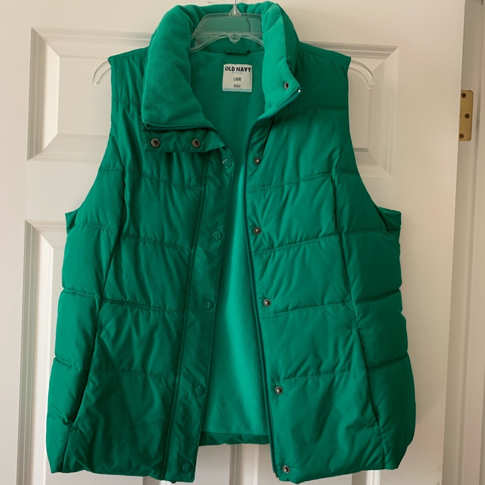 Old Navy Green Puffer Vest